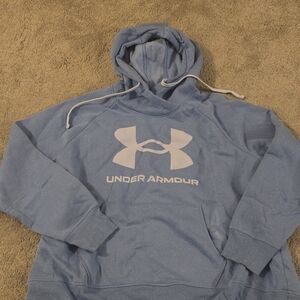 Under Armour Women’s Light Blue Hoodie with White Logo 3x